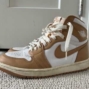 Nike Air Jordan 1 High OG White Tan Sneakers